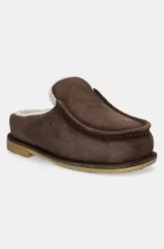 JW Anderson papuci din piele intoarsa Mule culoarea maro, ANW43230A imagine