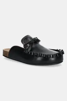 JW Anderson papuci Ruffle Loafer femei, culoarea negru, LF0069 LA0323 999 imagine