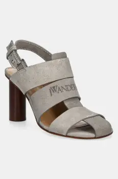 JW Anderson sandale din piele intoarsa culoarea gri, SN0097 LA0359 929 imagine