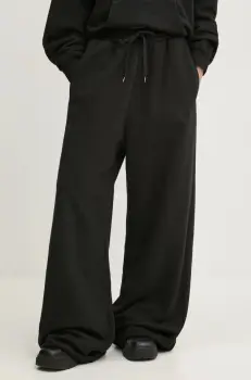 K+LUSHA pantaloni de trening din bumbac culoarea negru, uni, KLW56001TJF01PX imagine