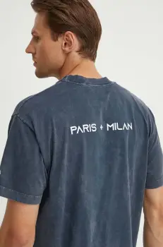 K+LUSHA tricou din bumbac barbati, culoarea albastru marin, neted, KLFORCO TJ010PX imagine