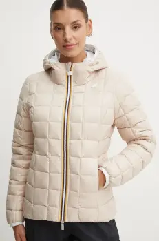 K-Way geaca de puf cu doua fete femei, culoarea alb, de tranzitie, K8127XW imagine