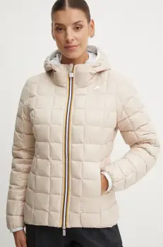 K-Way geaca de puf cu doua fete femei, culoarea alb, de tranzitie, K8127XW imagine
