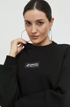 Kangol bluza unisex, culoarea negru, cu imprimeu imagine