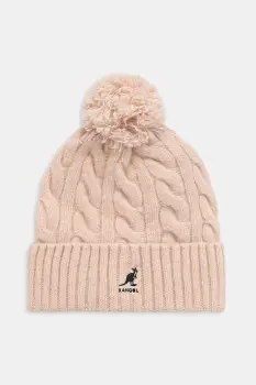 Kangol caciula din amestec de lana POMPOM culoarea roz, K4460SM.LP683 imagine