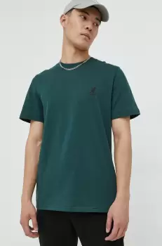 Kangol tricou din bumbac culoarea verde, cu imprimeu imagine