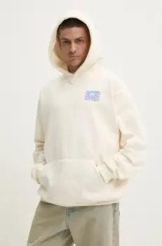 Kaotiko bluza culoarea bej, cu gluga, cu imprimeu, AP030-01-G002 imagine