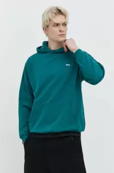 Kaotiko bluza culoarea verde, cu gluga, neted imagine