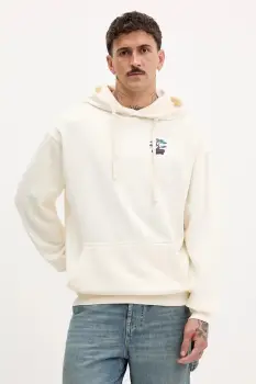 Kaotiko hanorac de bumbac culoarea bej, cu gluga, cu imprimeu, AR079-01-G002 imagine