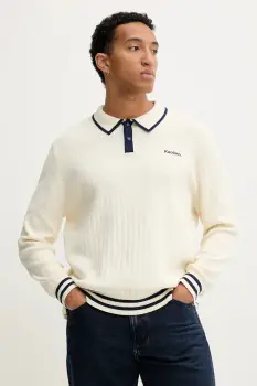 Kaotiko pulover de bumbac culoarea bej, light, AR013-01-E002 imagine