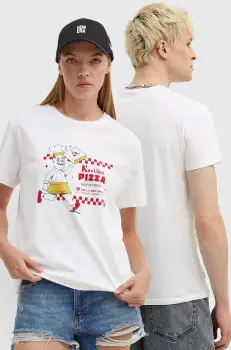 Kaotiko tricou din bumbac culoarea alb, cu imprimeu, AO090-01-G002 imagine