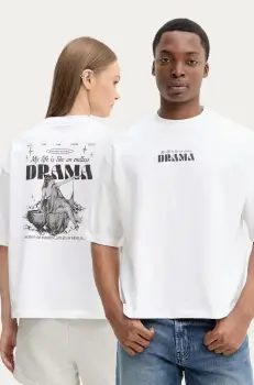 Kaotiko tricou din bumbac culoarea alb, cu imprimeu, AQ011-01S-G002 imagine