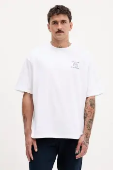 Kaotiko tricou din bumbac culoarea alb, cu imprimeu, AR045-01S-G002 imagine