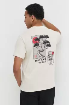 Kaotiko tricou din bumbac culoarea bej, cu imprimeu imagine