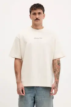 Kaotiko tricou din bumbac culoarea bej, cu imprimeu, AR017-01S-G002 imagine