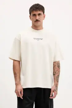 Kaotiko tricou din bumbac culoarea bej, cu imprimeu, AR050-01S-G002 imagine