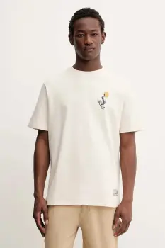 Kaotiko tricou din bumbac culoarea bej, cu imprimeu, AR064-01S-G002 imagine