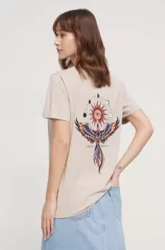 Kaotiko tricou din bumbac culoarea bej, cu imprimeu imagine