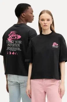 Kaotiko tricou din bumbac culoarea negru, cu imprimeu, AQ054-01-M002 imagine