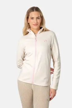 Kari Traa hanorac fleece KARI culoarea bej, uni, 622573 imagine