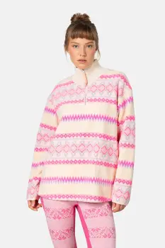 Kari Traa hanorac RUTHIE culoarea bej, cu imprimeu, 623610 imagine