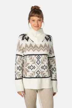 Kari Traa pulover AMELIA culoarea bej, calduros, 623605 imagine