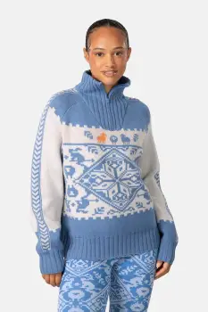 Kari Traa pulover din amestec de lana SAGA cu guler, 623841 imagine