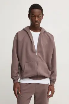 Karl Kani bluza barbati, culoarea maro, cu gluga, cu imprimeu, 60220058 imagine