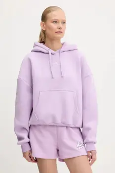 Karl Kani bluza culoarea violet, cu gluga, cu imprimeu, PD00005447 imagine