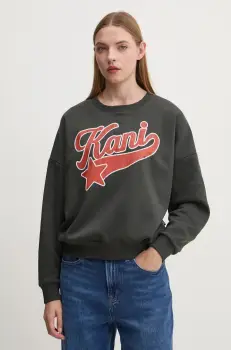 Karl Kani bluza femei, culoarea gri, cu imprimeu, 61200005 imagine