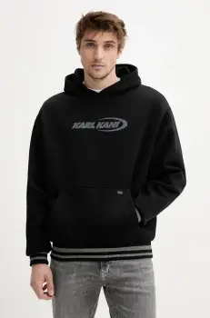 Karl Kani hanorac de bumbac barbati, culoarea negru, cu gluga, cu imprimeu, 60210341 imagine