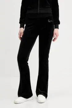 Karl Kani pantaloni de trening din velur culoarea negru, cu imprimeu, 61040069 imagine