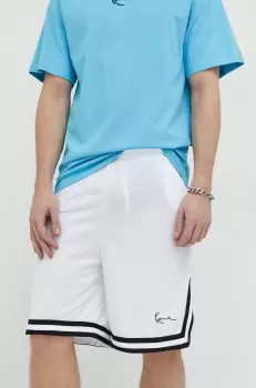 Karl Kani pantaloni scurti barbati, culoarea alb imagine