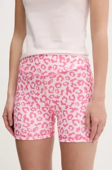 Karl Kani pantaloni scurti culoarea roz, cu imprimeu, high waist, 61130057 imagine