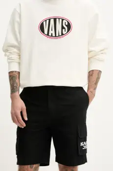 Karl Kani pantaloni scurti din bumbac barbati, culoarea negru, 6012261 imagine