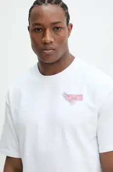 Karl Kani tricou din bumbac barbati, culoarea alb, cu imprimeu, 60300381 imagine