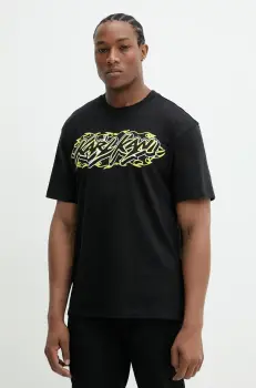 Karl Kani tricou din bumbac barbati, culoarea negru, cu imprimeu, 60300355 imagine