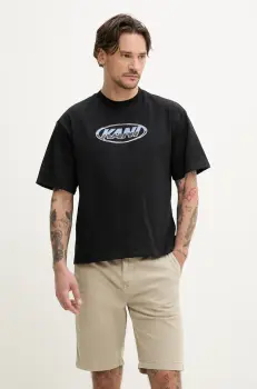 Karl Kani tricou din bumbac barbati, culoarea negru, cu imprimeu, 60300358 imagine