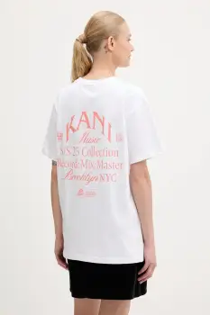 Karl Kani tricou din bumbac culoarea alb, PD00005459 imagine
