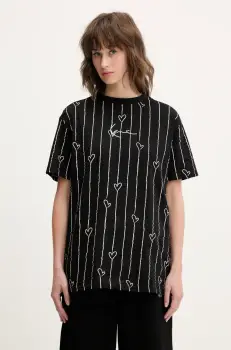 Karl Kani tricou din bumbac culoarea negru, 61300126 imagine