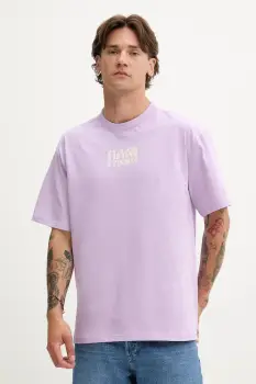 Karl Kani tricou din bumbac culoarea violet, cu imprimeu, PD00005334 imagine