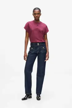 Karl Lagerfeld blugi din bumbac culoarea bleumarin, A4W10093 imagine