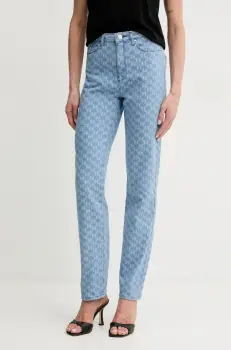 Karl Lagerfeld blugi din bumbac femei medium waist, A2W10109 imagine