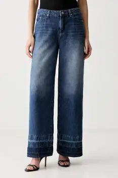 Karl Lagerfeld blugi wide leg pentru femei imagine