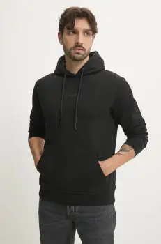 Karl Lagerfeld bluza barbati, culoarea negru, cu gluga, cu imprimeu, 544942.705067 imagine