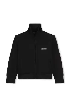 Karl Lagerfeld bluza copii culoarea negru, neted, Z30261 imagine