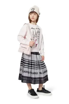 Karl Lagerfeld bluza copii culoarea roz, cu imprimeu, Z30610 imagine