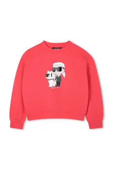 Karl Lagerfeld bluza copii culoarea roz, uni, Z30606 imagine