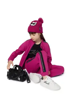 Karl Lagerfeld bluza copii culoarea roz, uni, Z30611 imagine