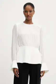 Karl Lagerfeld bluza culoarea alb, uni, A3W11025 imagine